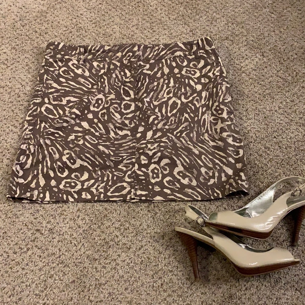 LOFT ANIMAL PRINT SKIRT